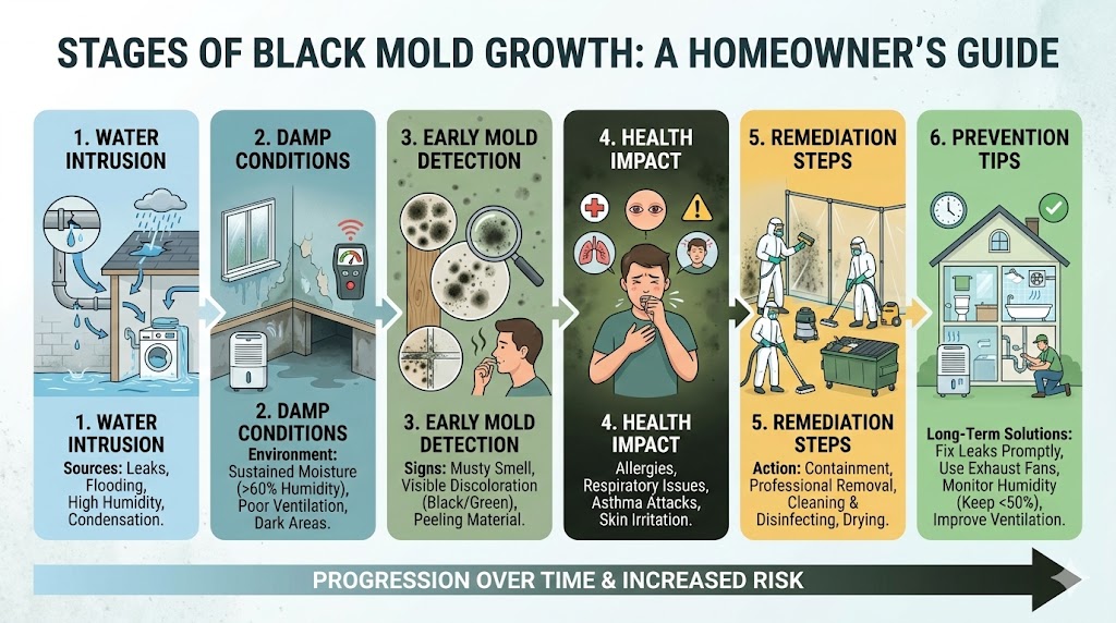 Health Risks of Black Mold Exposure for Houston Families After Water Intrusion