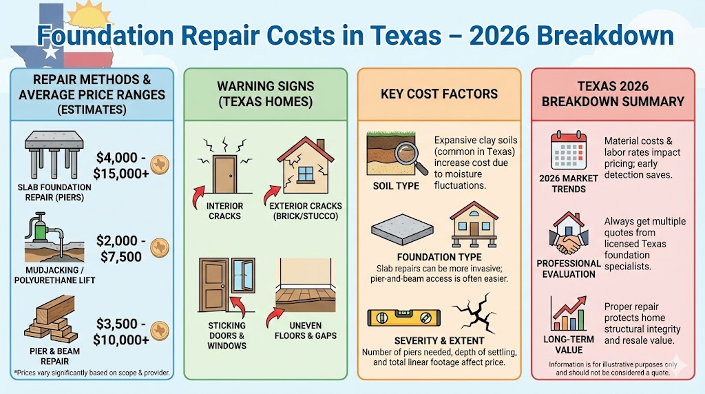 What to Know About Foundation Repair Costs in Texas in 2026