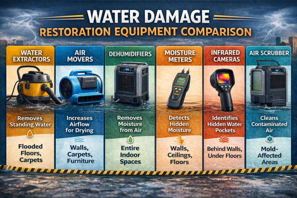 Best Equipment Used for Water Damage Restoration in Houston