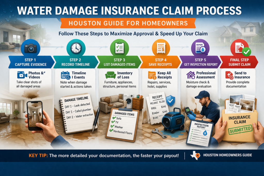 Duration of Water Damage Claims in Houston