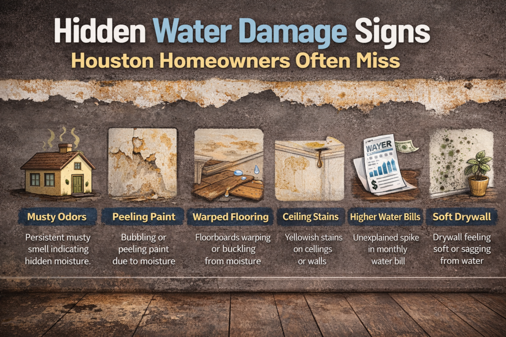 Hidden Water Damage Signs Houston Homeowners Often Miss