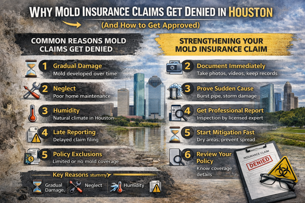 Mold Claim Denial in Houston Reasons & How to Win Your Case
