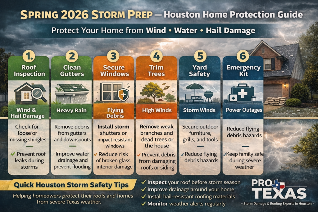Spring Storm preparation, houston home protection