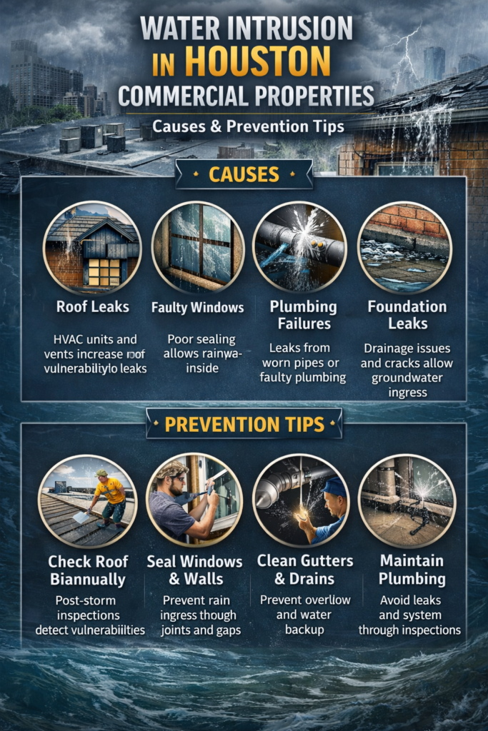 Water Intrusion Prevention in Houston Office Buildings and the Retail Space
