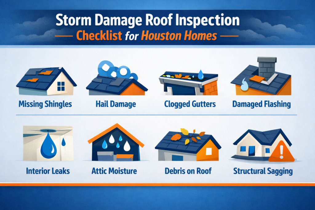 Storm Damage Roof Inspection Checklist for Houston Homes